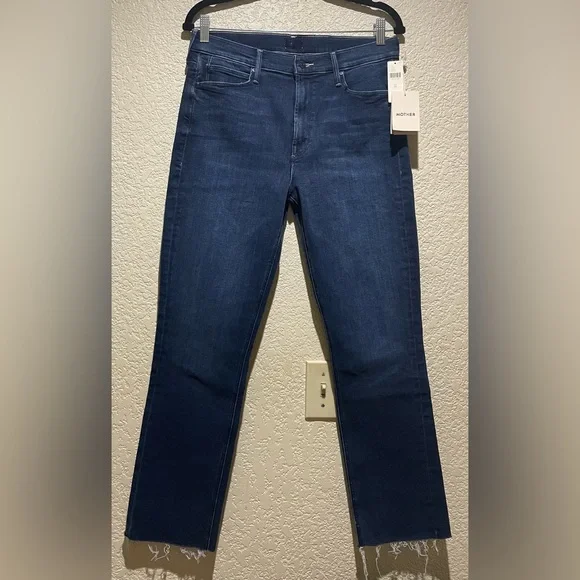 Mother Jeans NWT Mid Rise Dazzler Ankle Fray Fancy Meeting You Here Size 31 - Picture 5 of 10